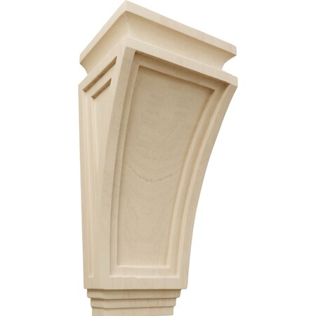 Ekena Millwork 6"W x 4 3/4"D x 12"H Arts and Crafts Corbel, Rubberwood COR06X04X12ARRW